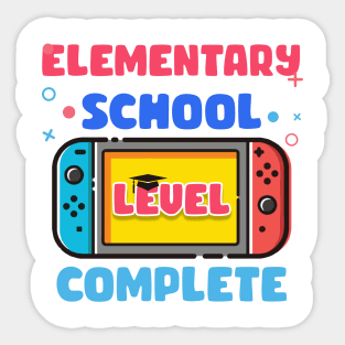 Elementary School Level Complete Last Day Of School Graduate Gift For Boys Girl Kids Sticker